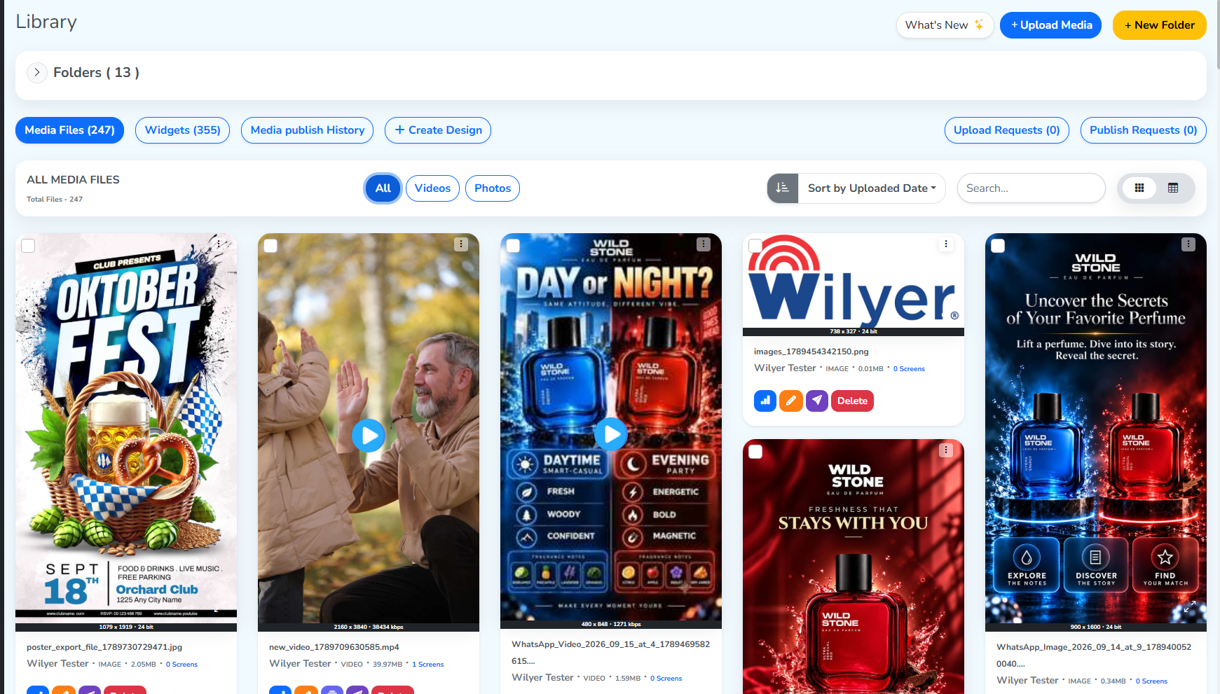 The All filter, with photos and videos together in the grid