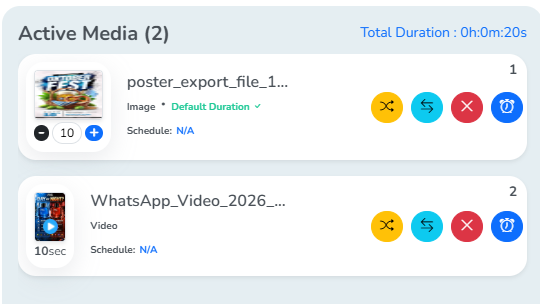 The file replaced in Active Media