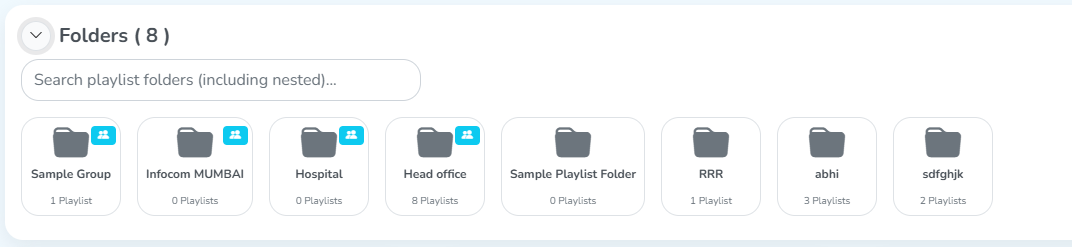 The new folder now listed among the other Folders