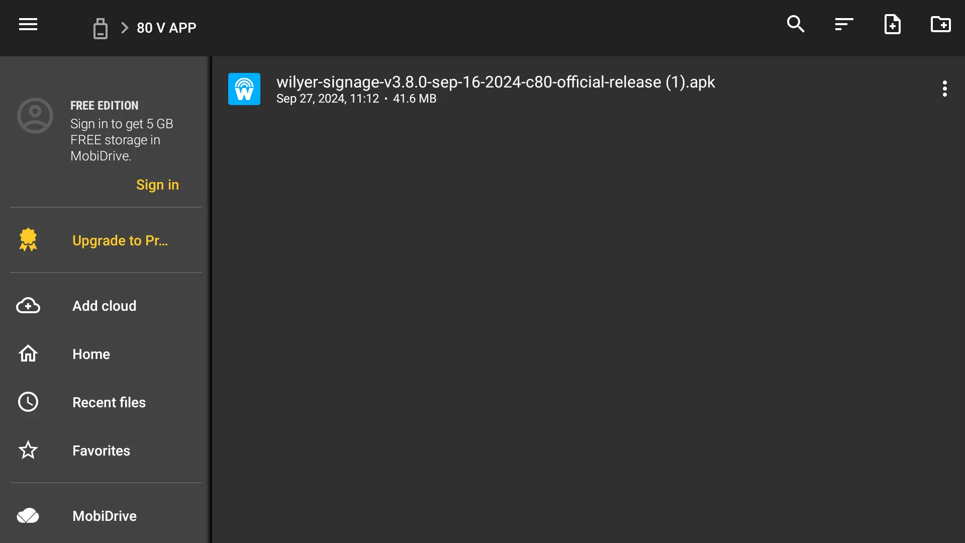 Navigate to APK File