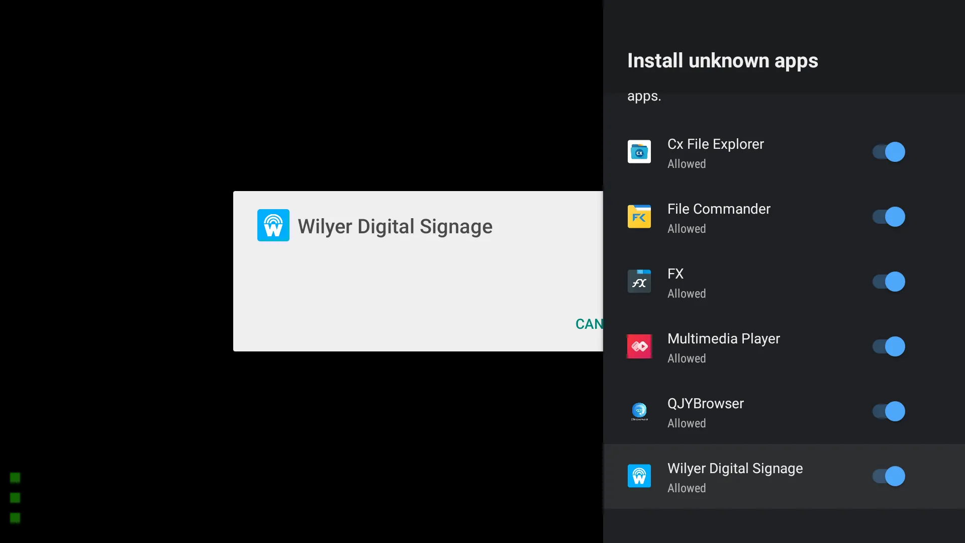 Allow Updates in Settings